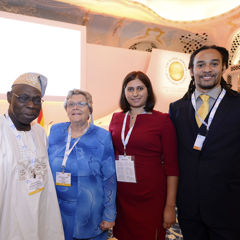 AML Africa Matters Baroness Lynda Chalker with Olusegun Obasanjo, ex president Nigeria